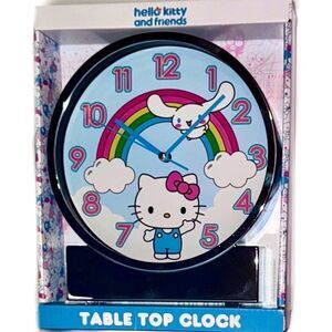 Hello Kitty & Friends Cinnamoroll Metallic Blue Table Top Analog Clock by Sanrio